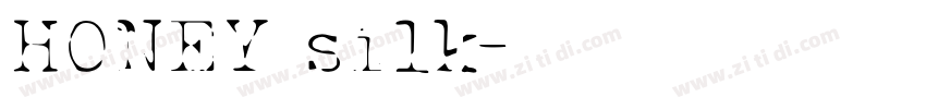 HONEY silk字体转换